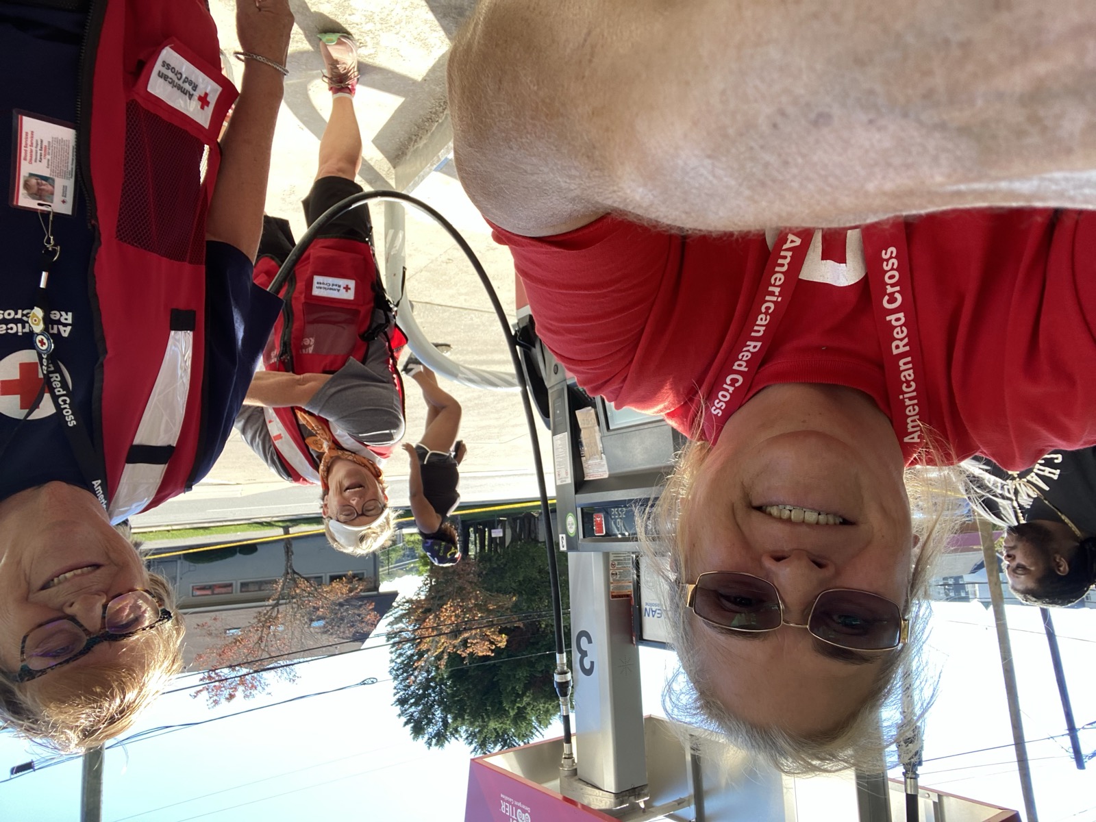 Red Cross disaster response team during Hurricane Helene deployment in Asheville