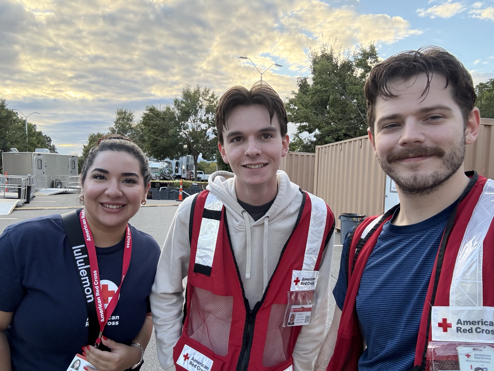 Red Cross responders during Hurricane Helene deployment in western North Carolina