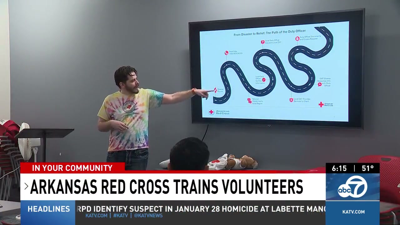 Guy teaching the DAT workflow during KARK news coverage